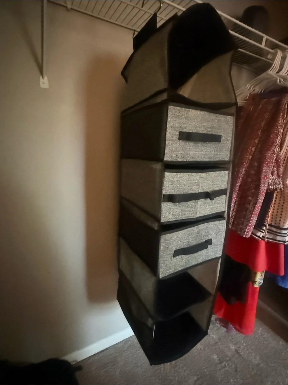Hanging Closet Organizer with Drawers